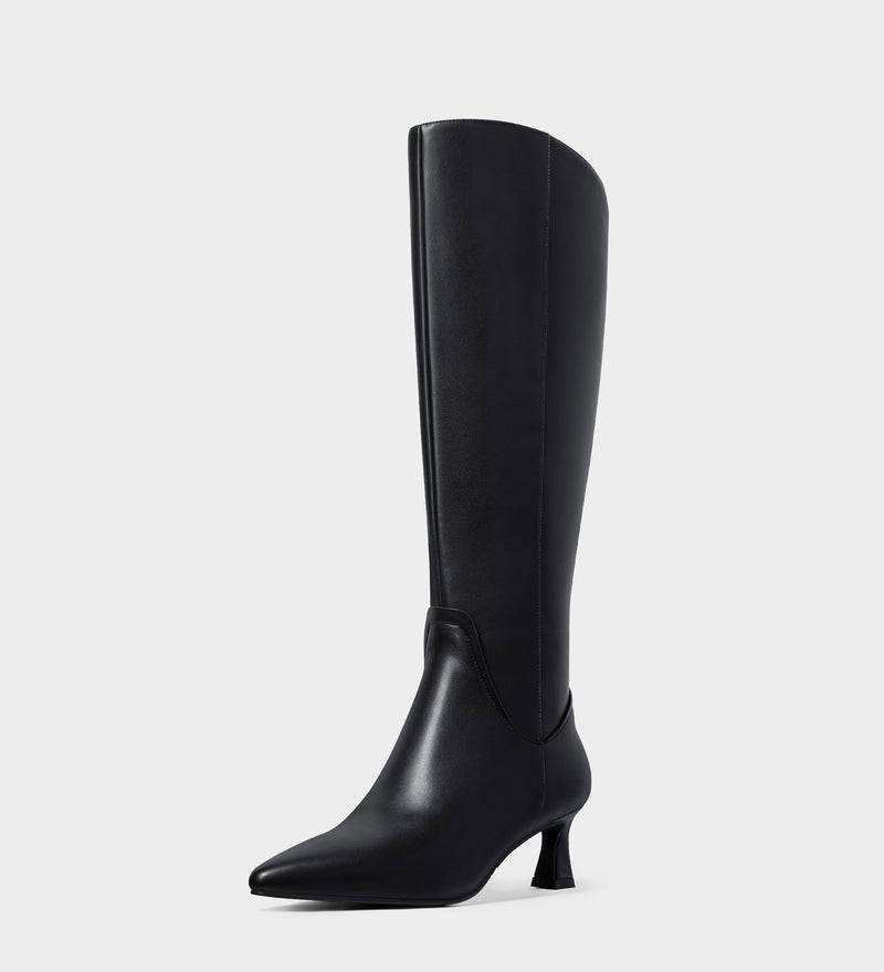 black kitten heel boots​