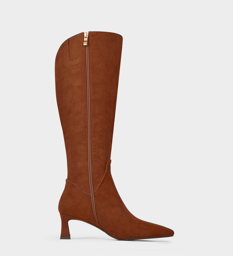 brown suede knee high boots​