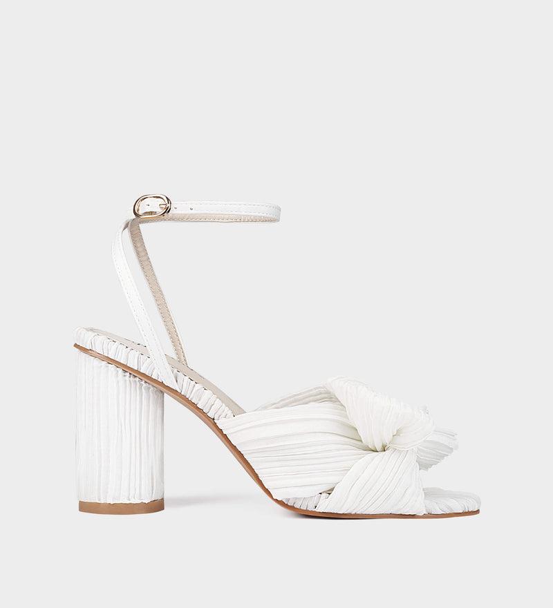 white block heel sandals​