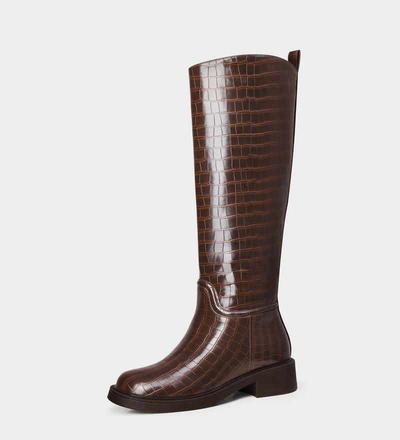 low heel knee high boots​