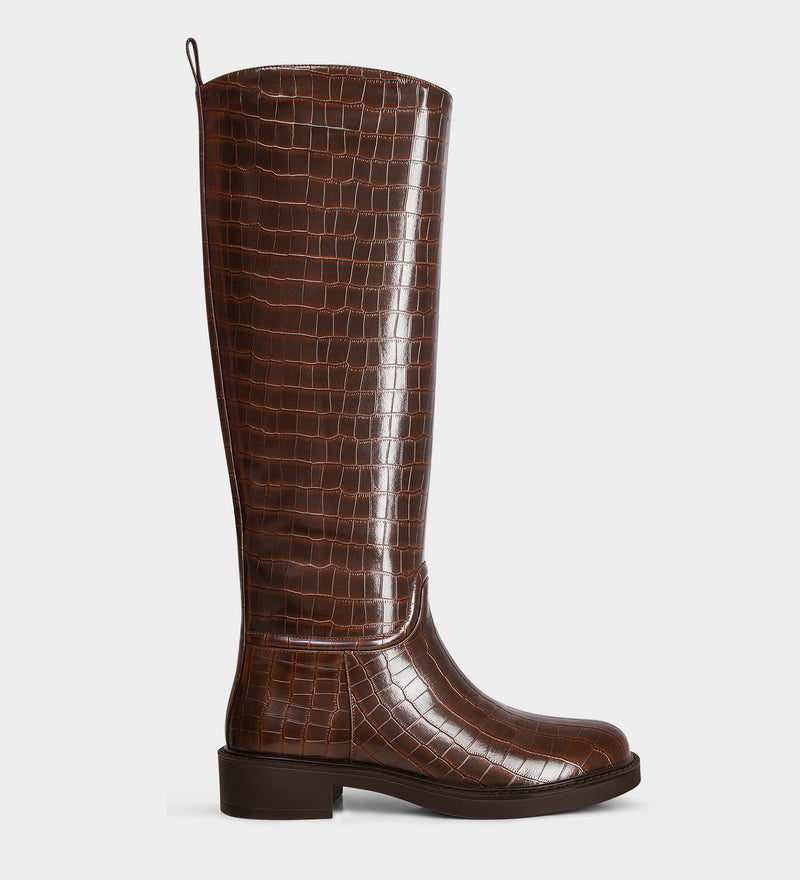 brown low heel boots​