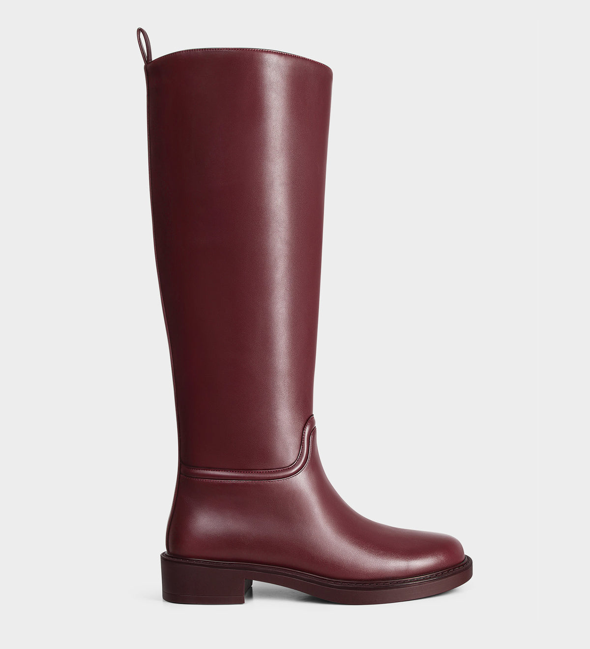 burgundy knee high boots​