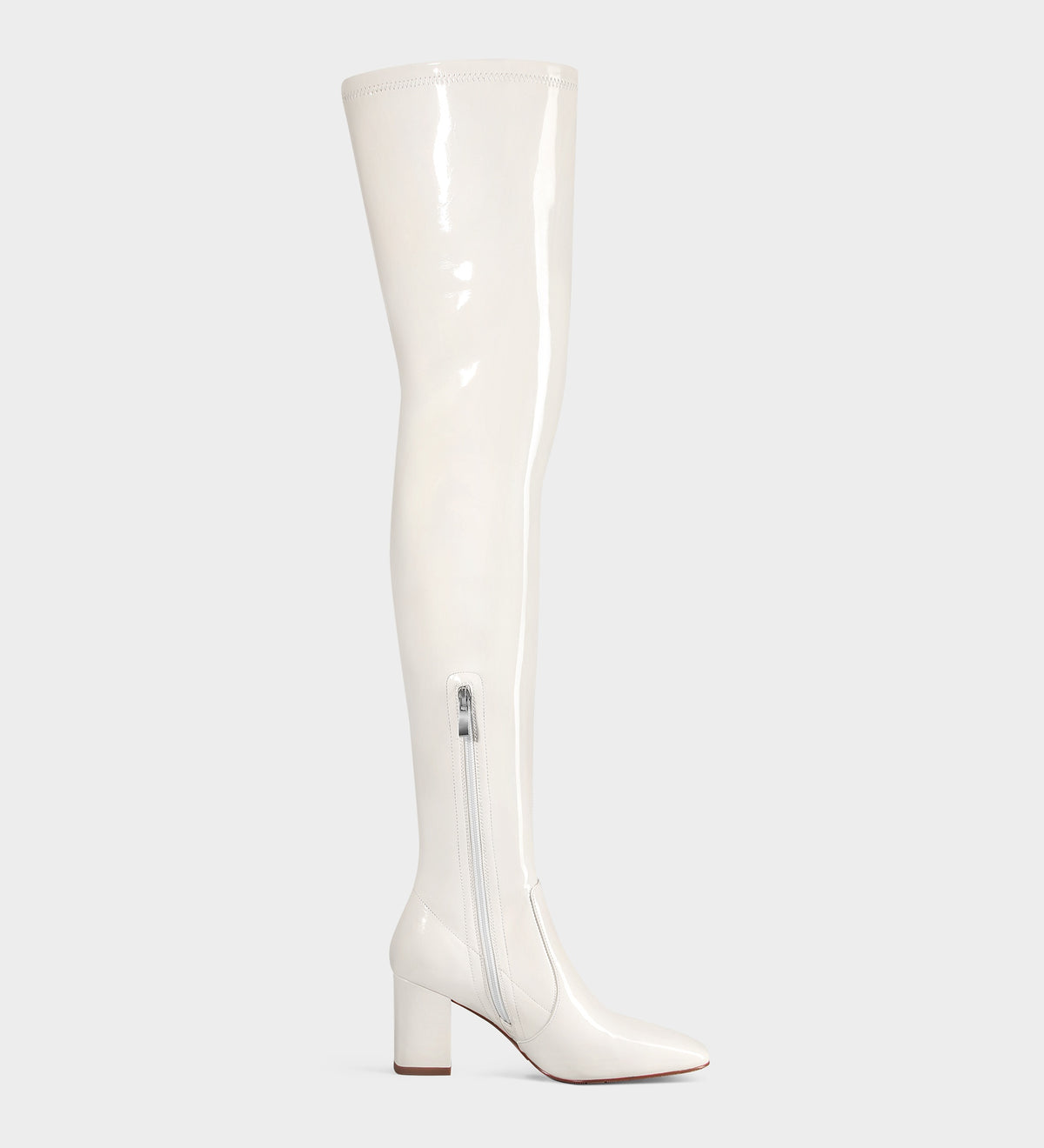 white patent leather boots​