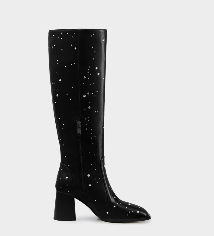 black rhinestone boots​