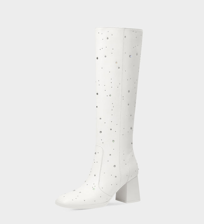 white knee high boots​