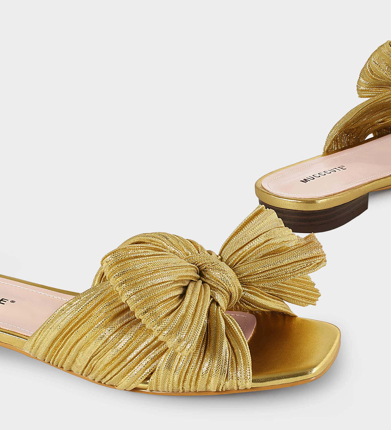 metallic gold sandals​