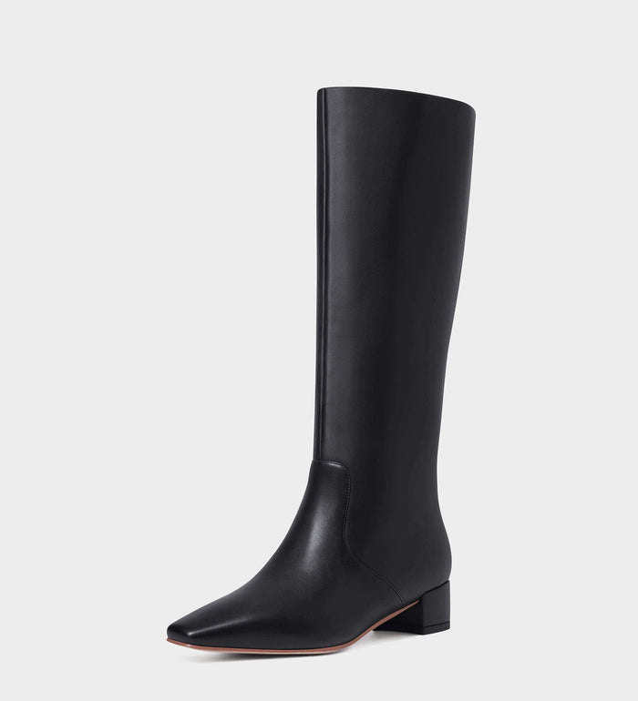black boots women's flat​