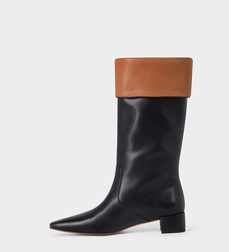 black knee high boots without heel​