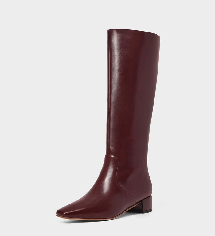 square toe knee high boots​
