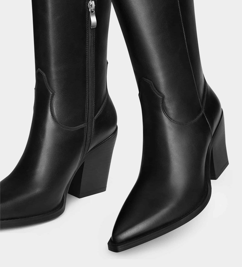 women's black cowgirl boots​