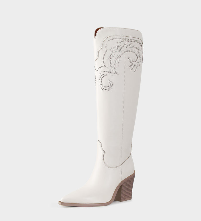 white cowgirl boots​