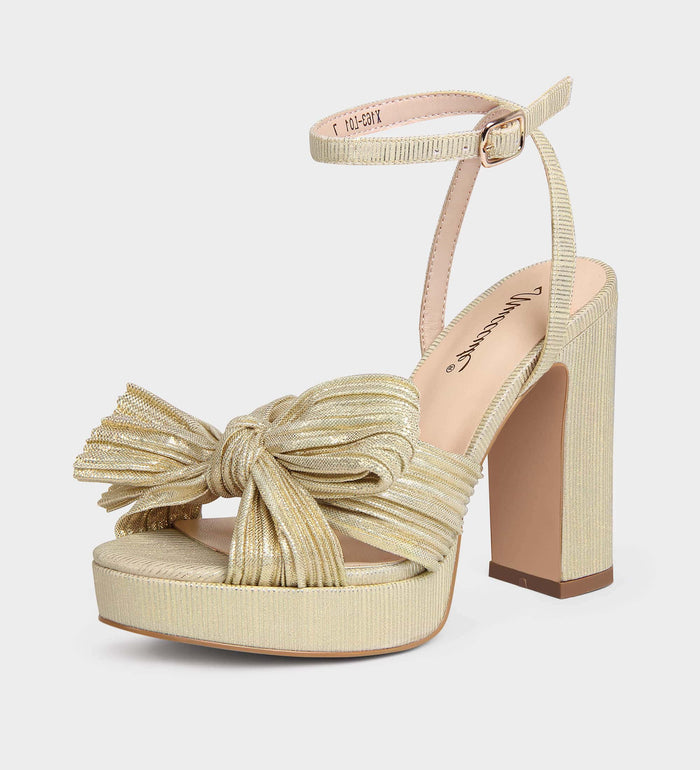 gold platform sandals​