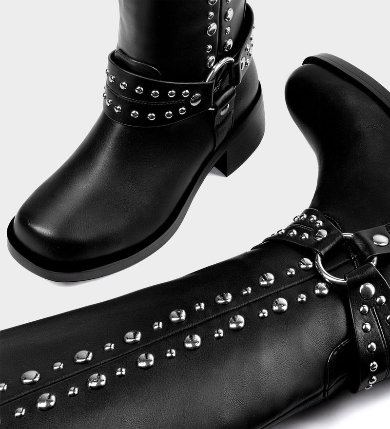 black square toe boots for sale​