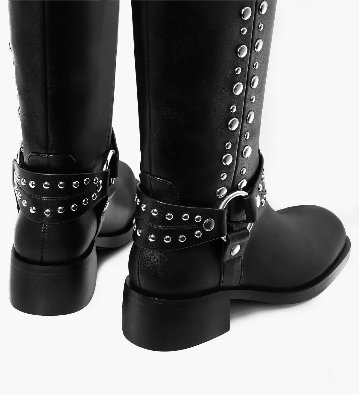 black boots with buckle​