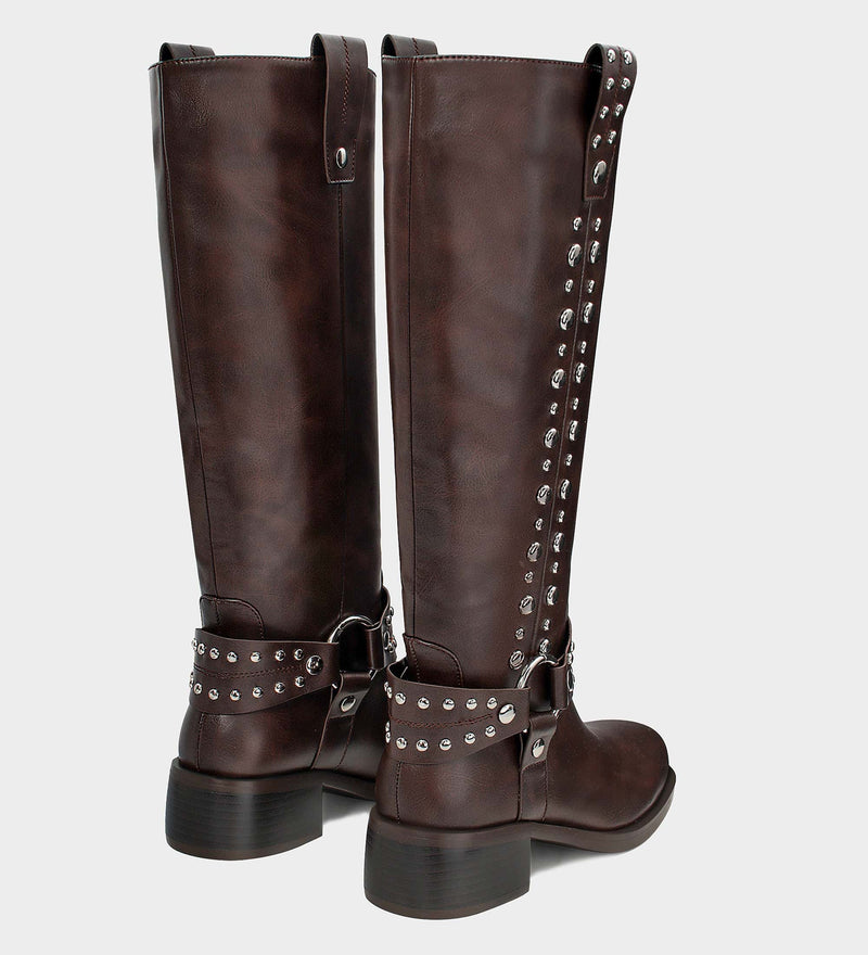 brown moto boots​