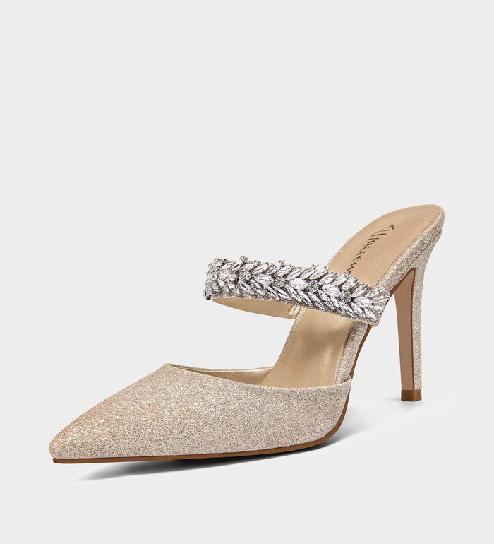 rhinestone mules​