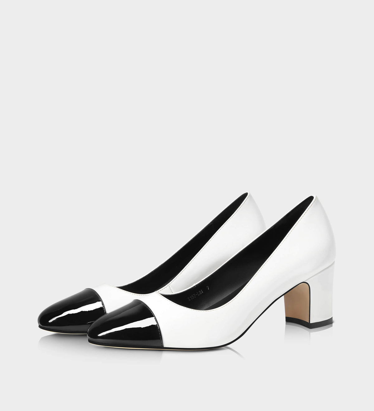 white low heel pumps​