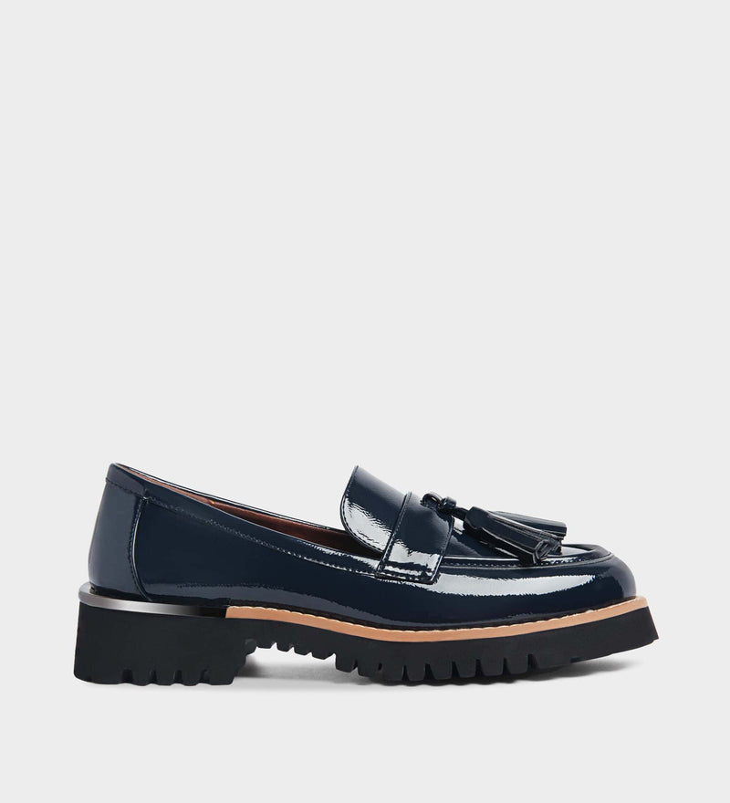 navy blue dress loafers​