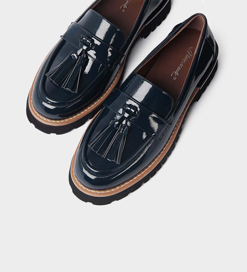 navy blue loafers womens​