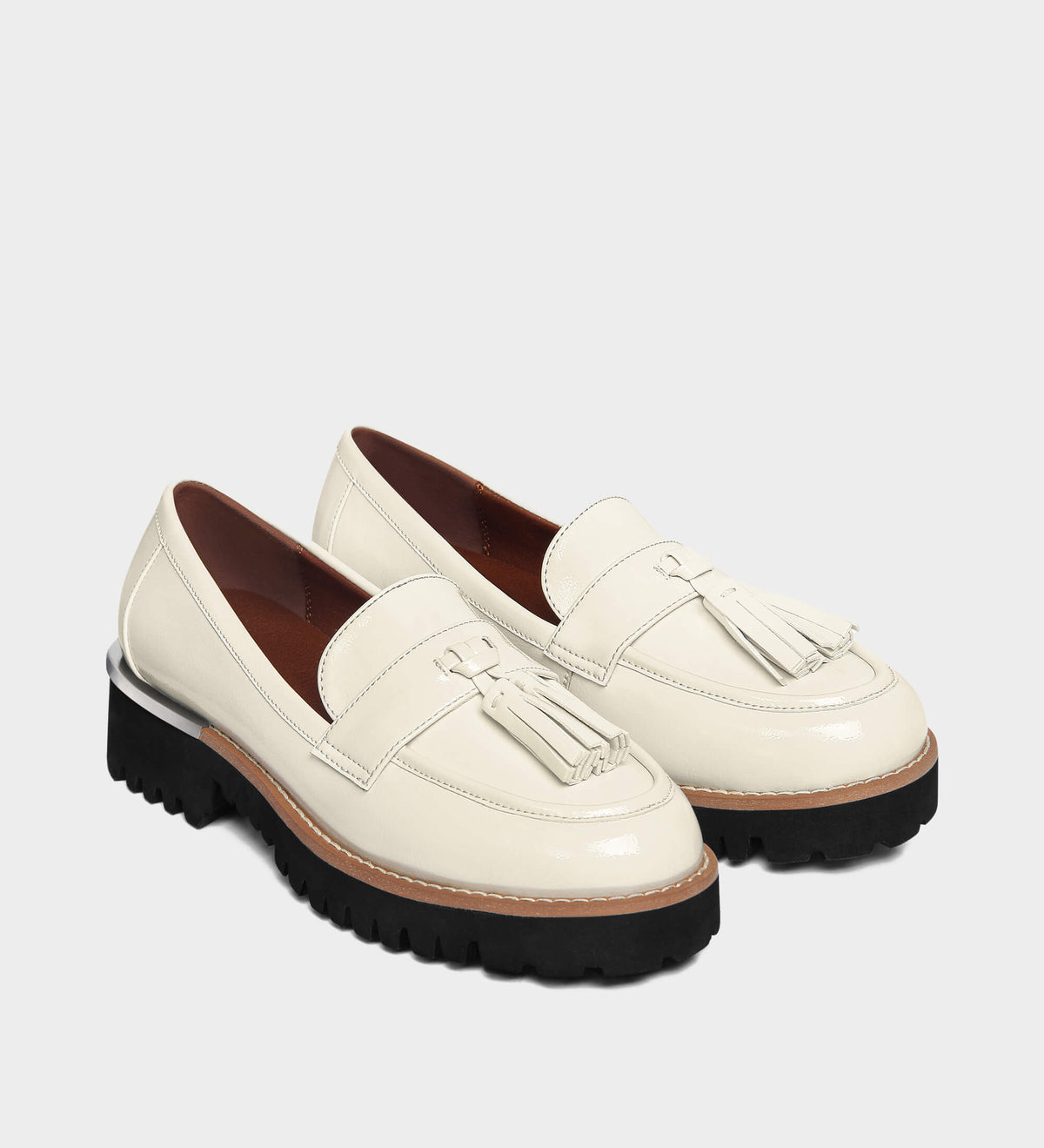 womens white loafers​